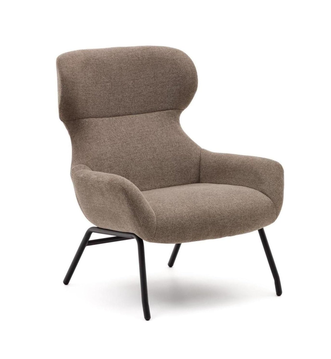 Kave Home Belina fauteuil chenille Lichtbruin