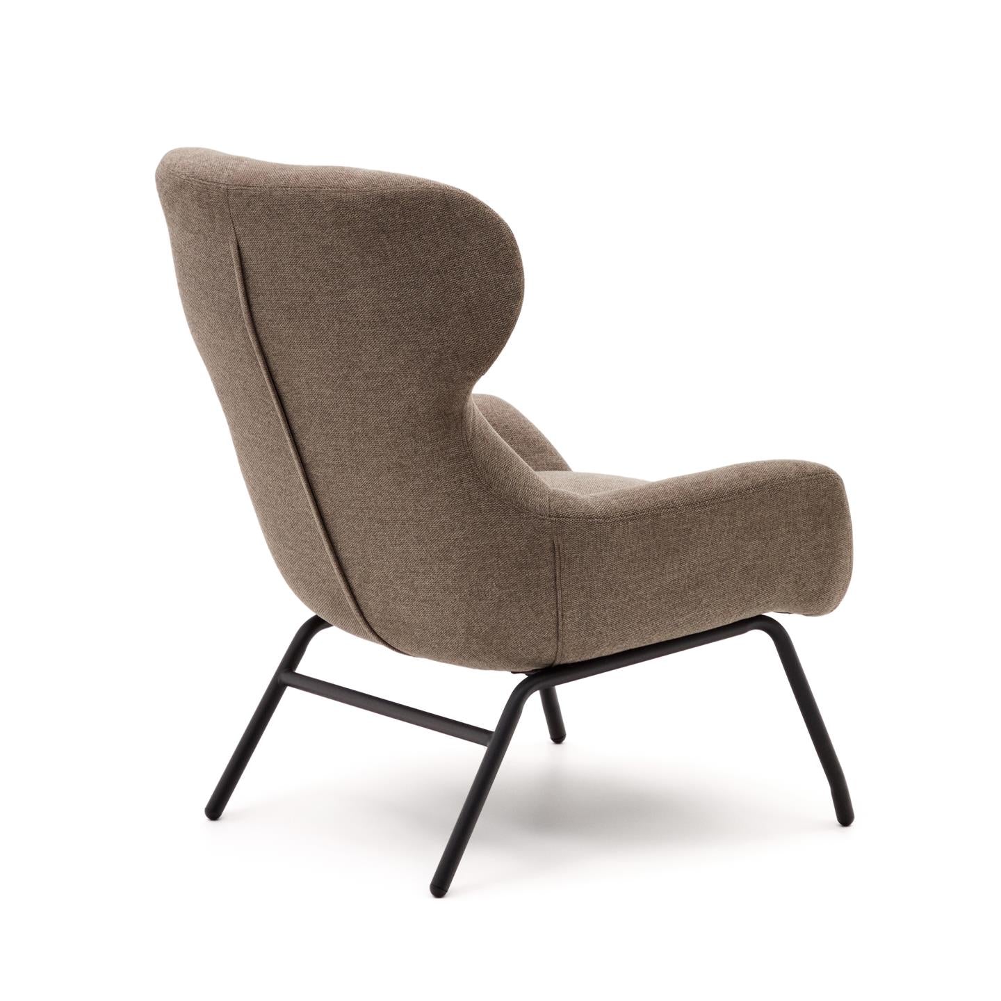 Kave Home Belina fauteuil chenille Lichtbruin