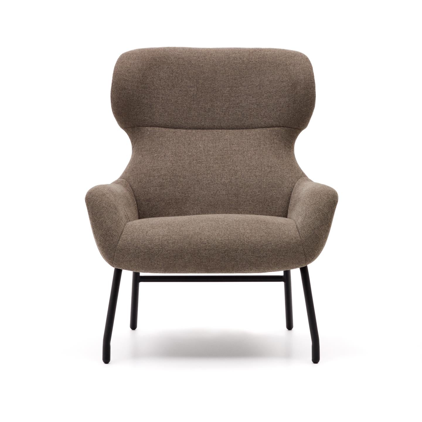 Kave Home Belina fauteuil chenille Lichtbruin