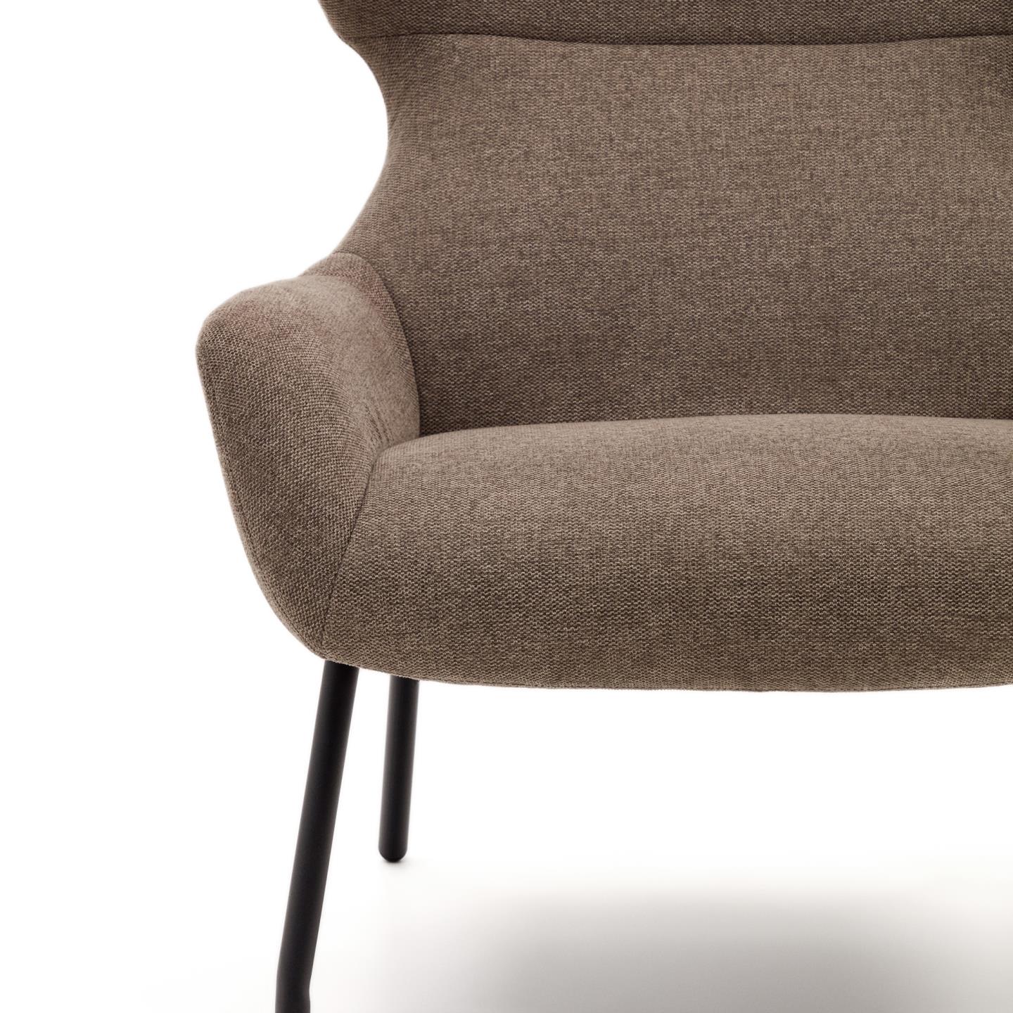 Kave Home Belina fauteuil chenille Lichtbruin