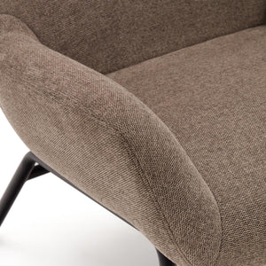 Kave Home Belina fauteuil chenille Lichtbruin