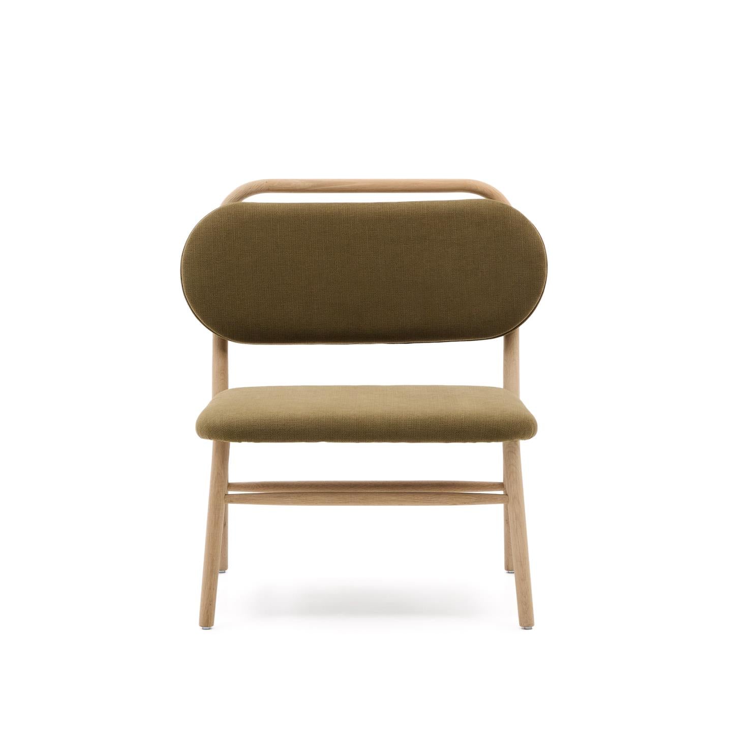 Kave Home Helda fauteuil chenille Groen