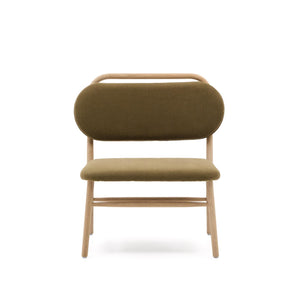 Kave Home Helda fauteuil chenille Groen