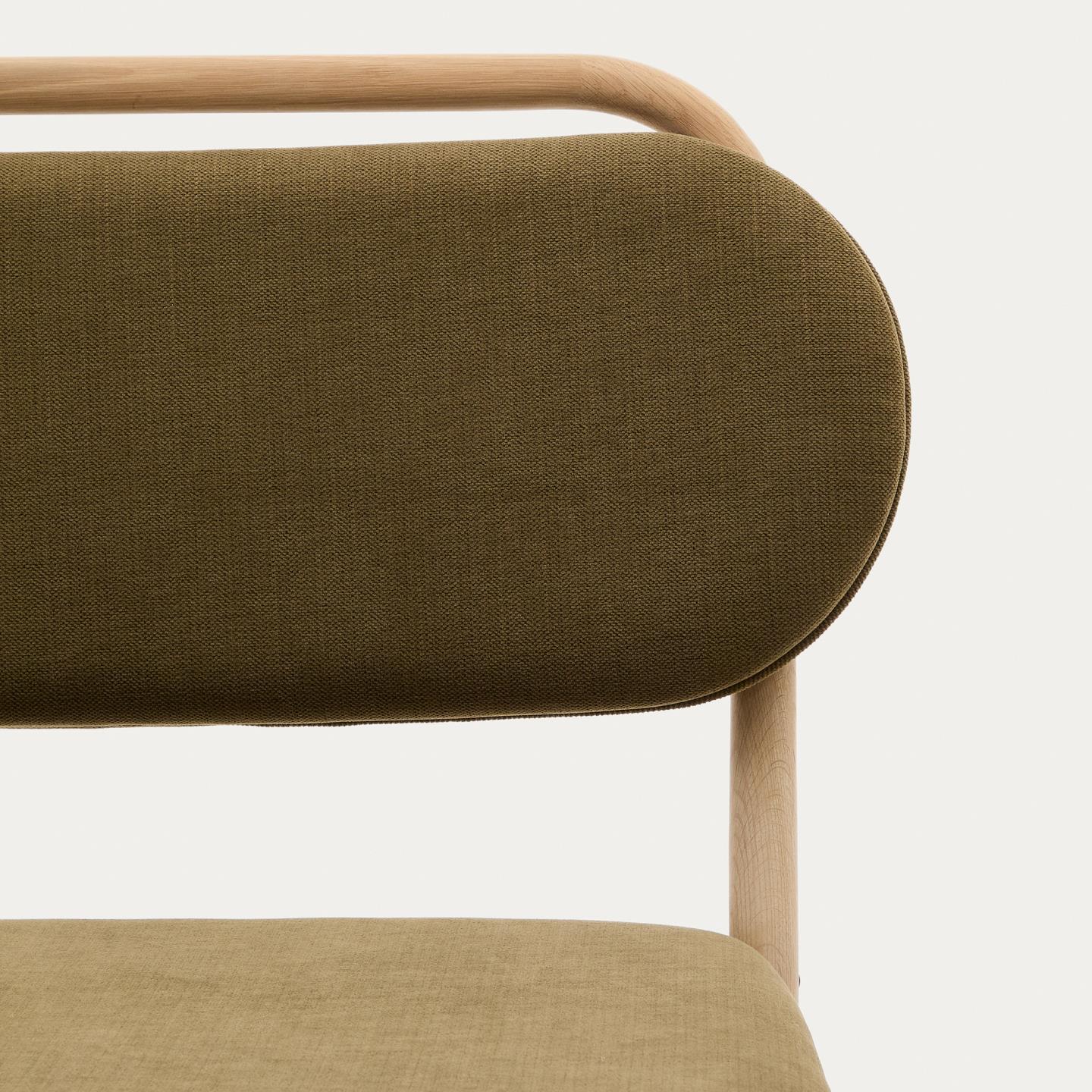 Kave Home Helda fauteuil chenille Groen
