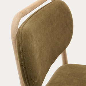 Kave Home Helda fauteuil chenille Groen