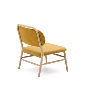 Kave Home Helda fauteuil chenille Mosterd