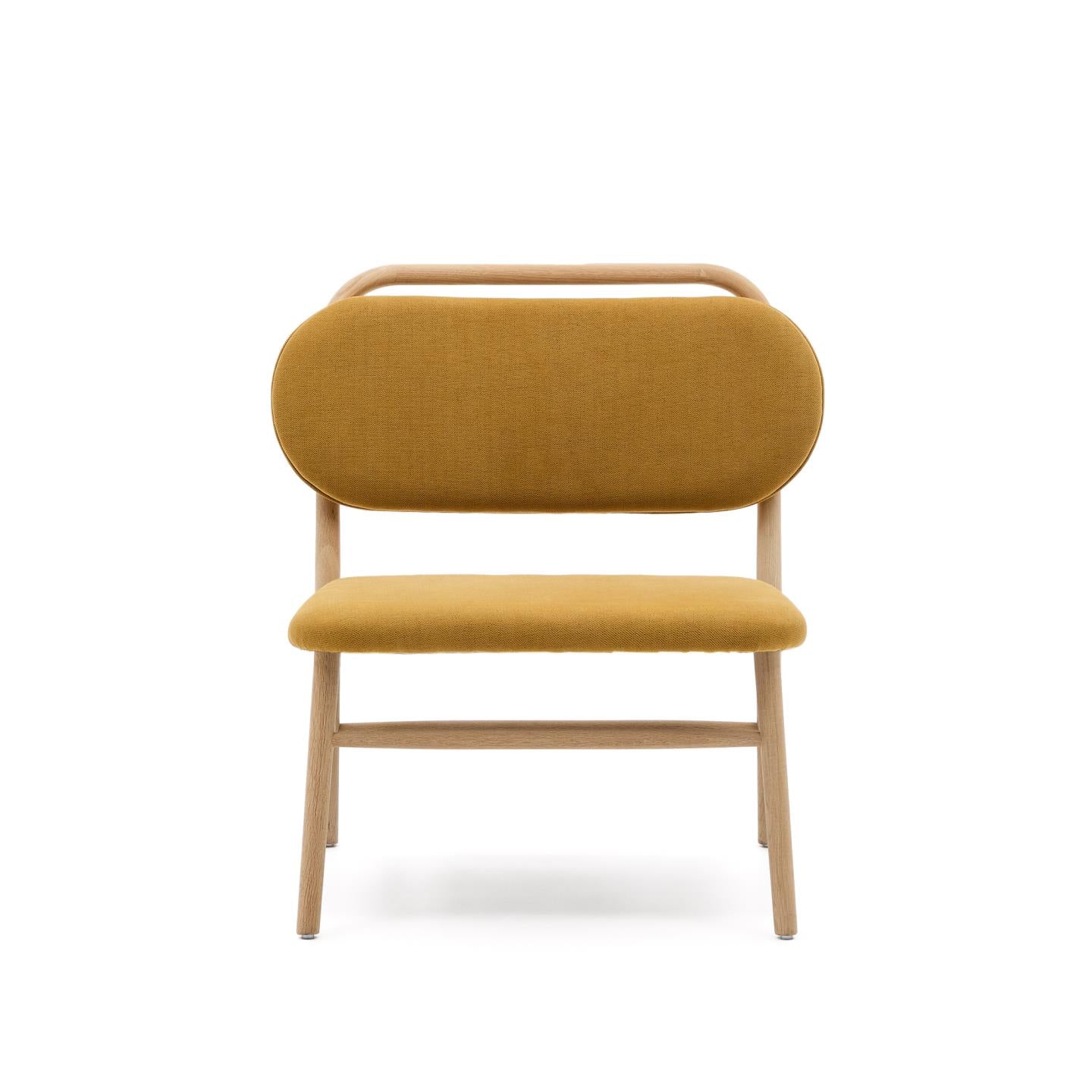 Kave Home Helda fauteuil chenille Mosterd