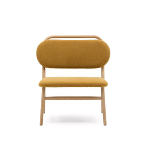 Kave Home Helda fauteuil chenille Mosterd