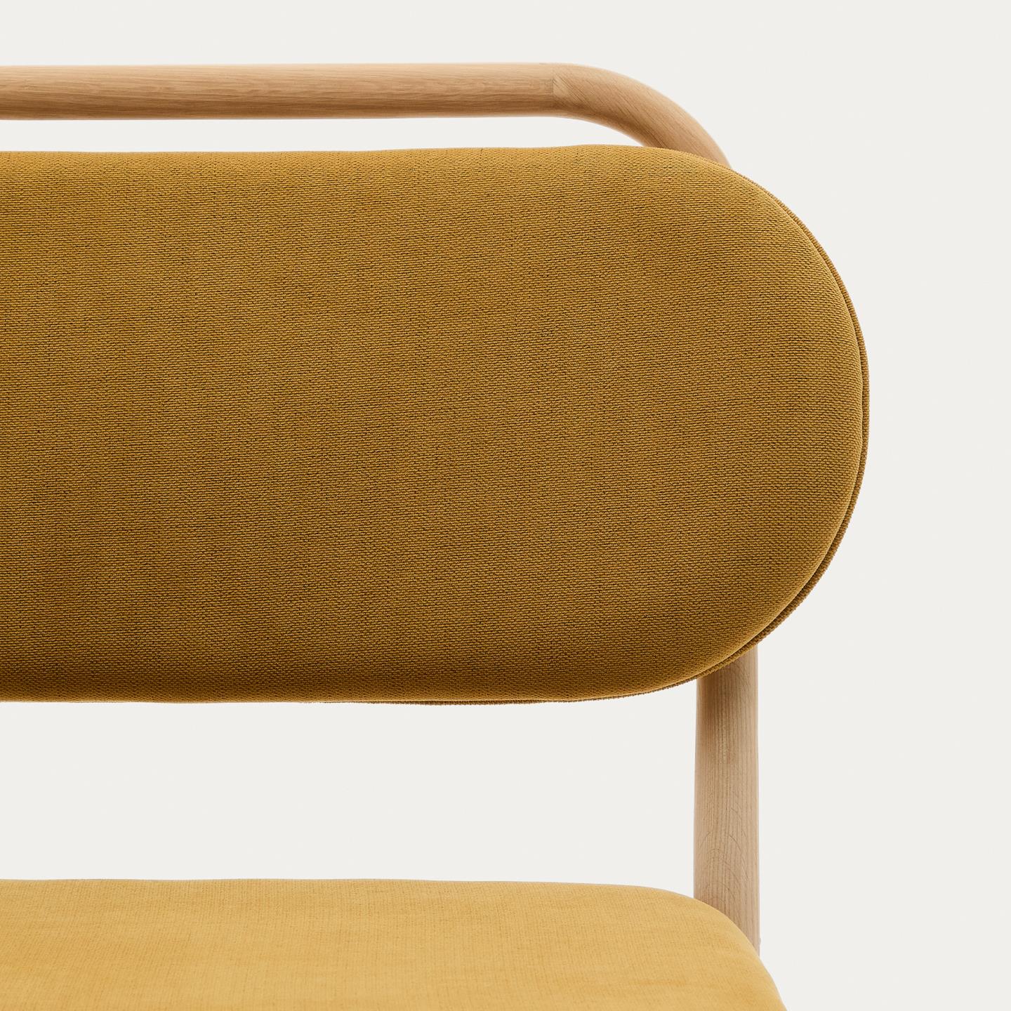 Kave Home Helda fauteuil chenille Mosterd