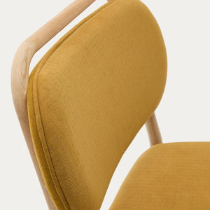 Kave Home Helda fauteuil chenille Mosterd