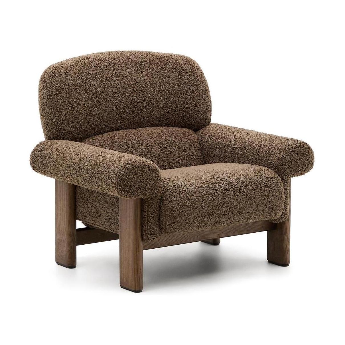 Kave Home Nema fauteuil bouclé Bruin