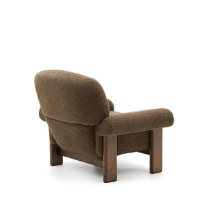 Kave Home Nema fauteuil bouclé Bruin