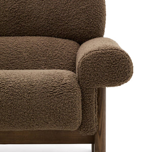 Kave Home Nema fauteuil bouclé Bruin