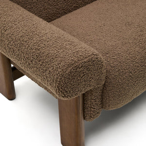 Kave Home Nema fauteuil bouclé Bruin