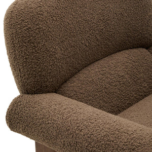 Kave Home Nema fauteuil bouclé Bruin