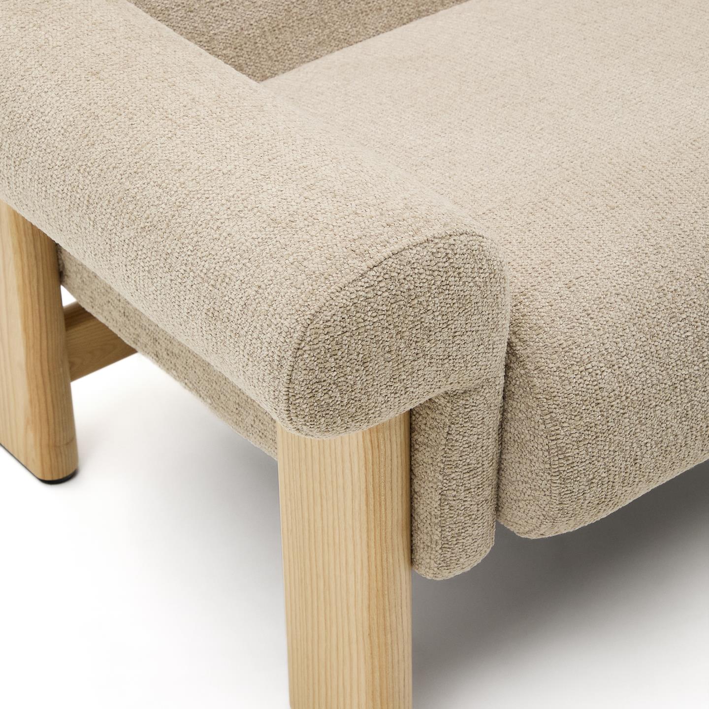 Kave Home Nema fauteuil chenille Beige