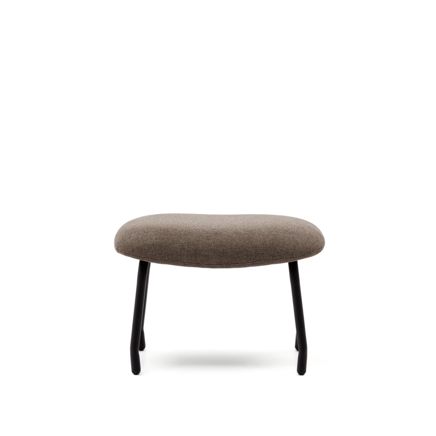 Kave Home Belina hocker chenille Lichtbruin