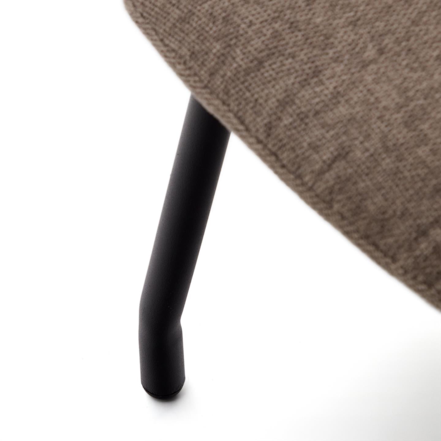 Kave Home Belina hocker chenille Lichtbruin
