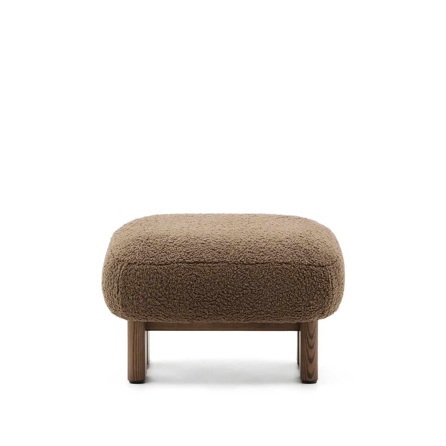 Kave Home Nema poef bouclé Bruin
