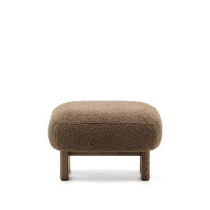 Kave Home Nema poef bouclé Bruin