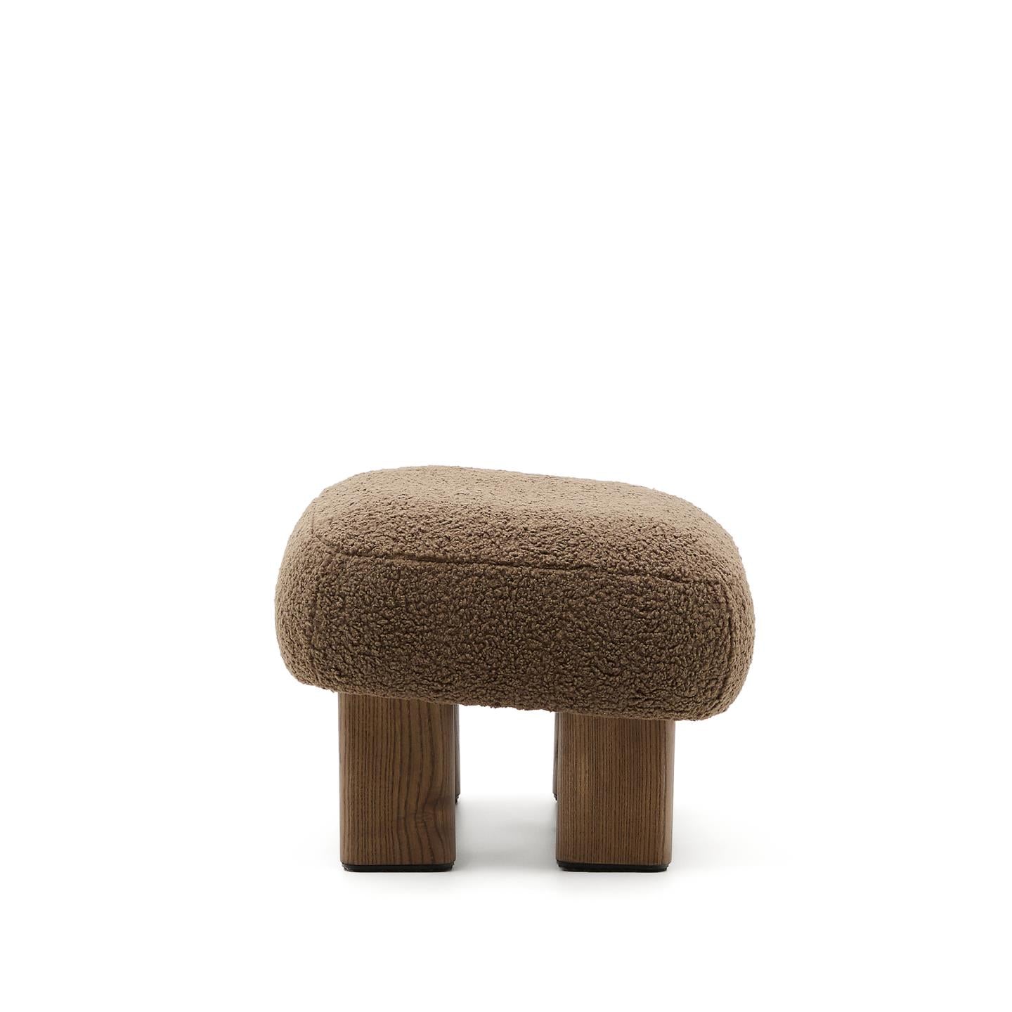 Kave Home Nema poef bouclé Bruin