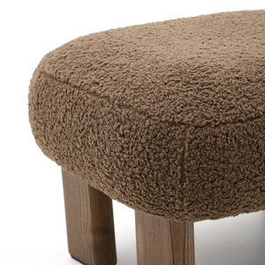 Kave Home Nema poef bouclé Bruin