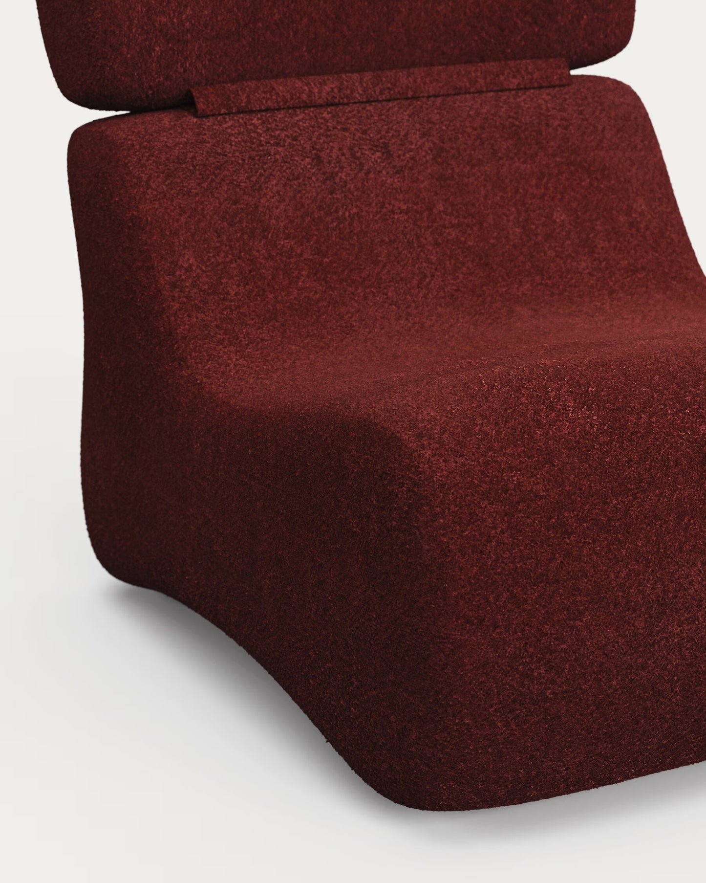 Kave Home Club fauteuil bouclé Bordeaux