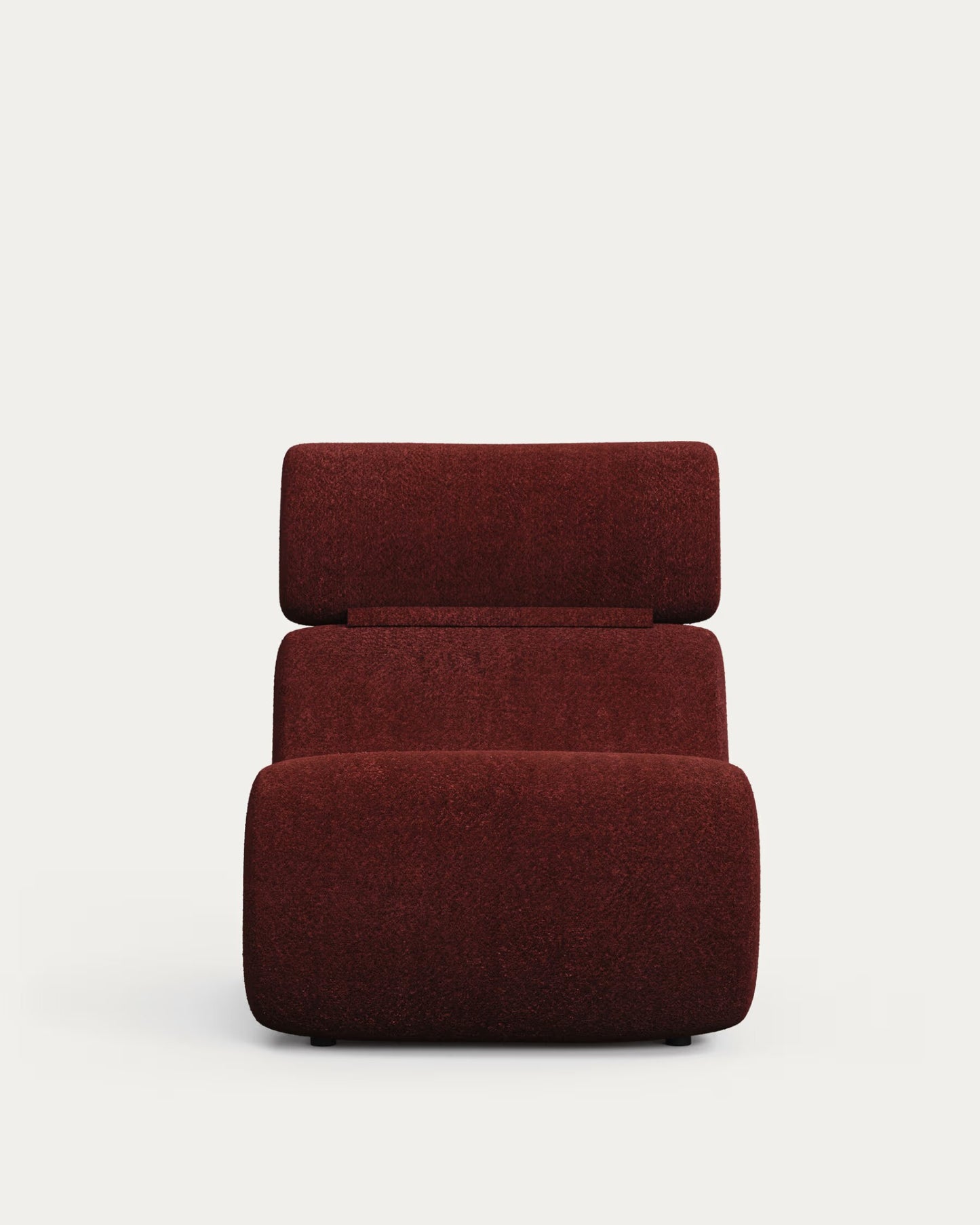 Kave Home Club fauteuil bouclé Bordeaux