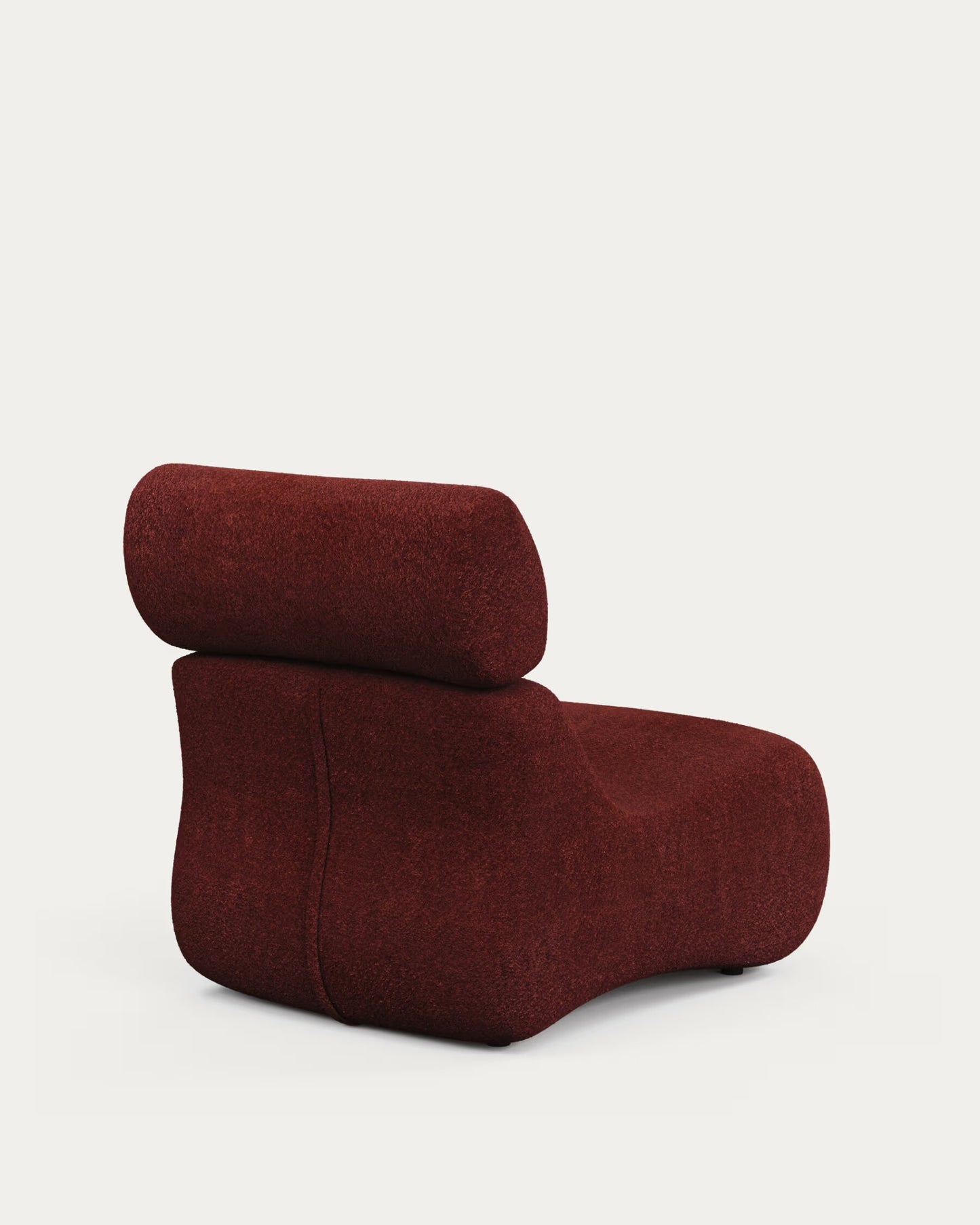 Kave Home Club fauteuil bouclé Bordeaux