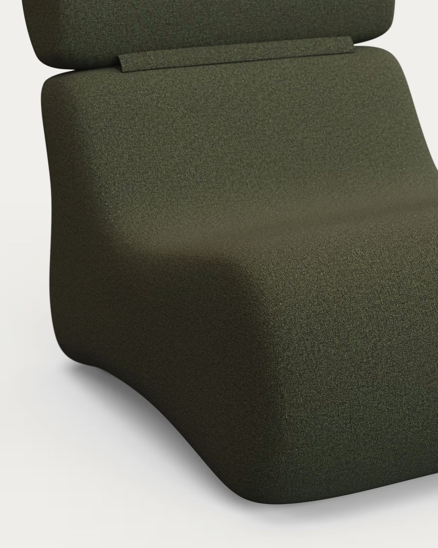 Kave Home Club fauteuil bouclé Donkergroen
