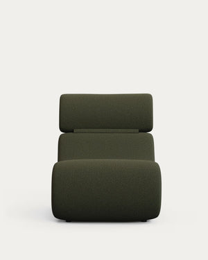 Kave Home Club fauteuil bouclé Donkergroen