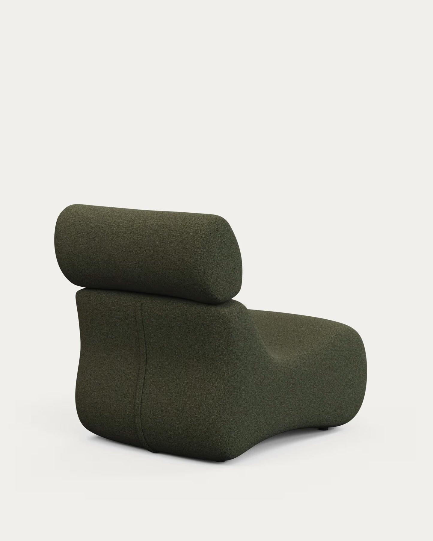 Kave Home Club fauteuil bouclé Donkergroen
