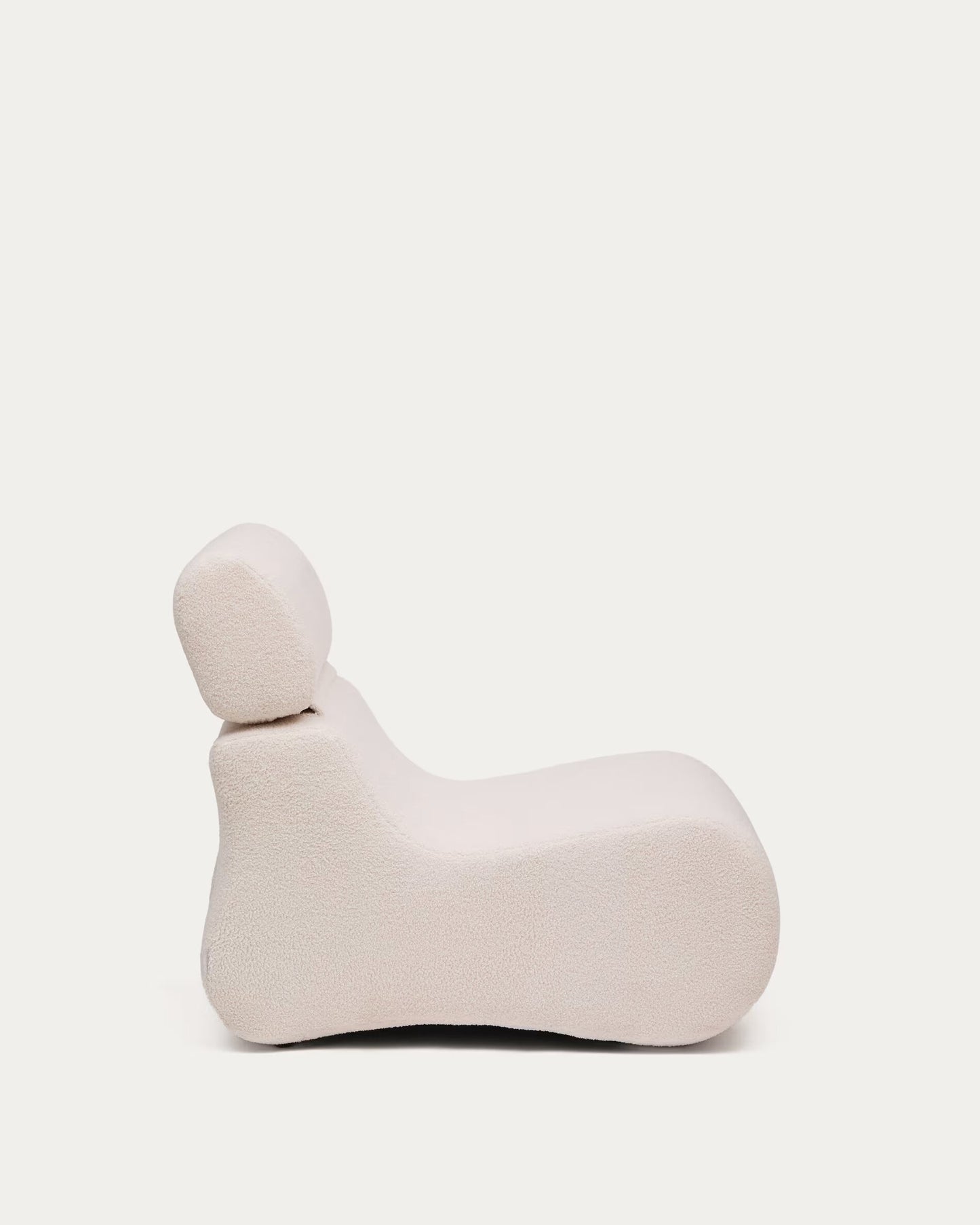 Kave Home Club fauteuil bouclé Ecru