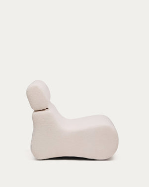 Kave Home Club fauteuil bouclé Ecru