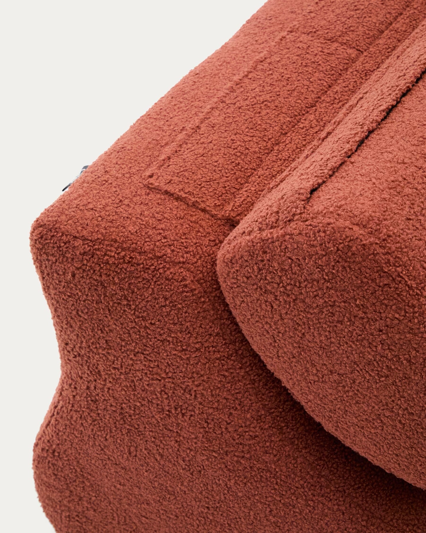 Kave Home Club fauteuil bouclé Terracotta
