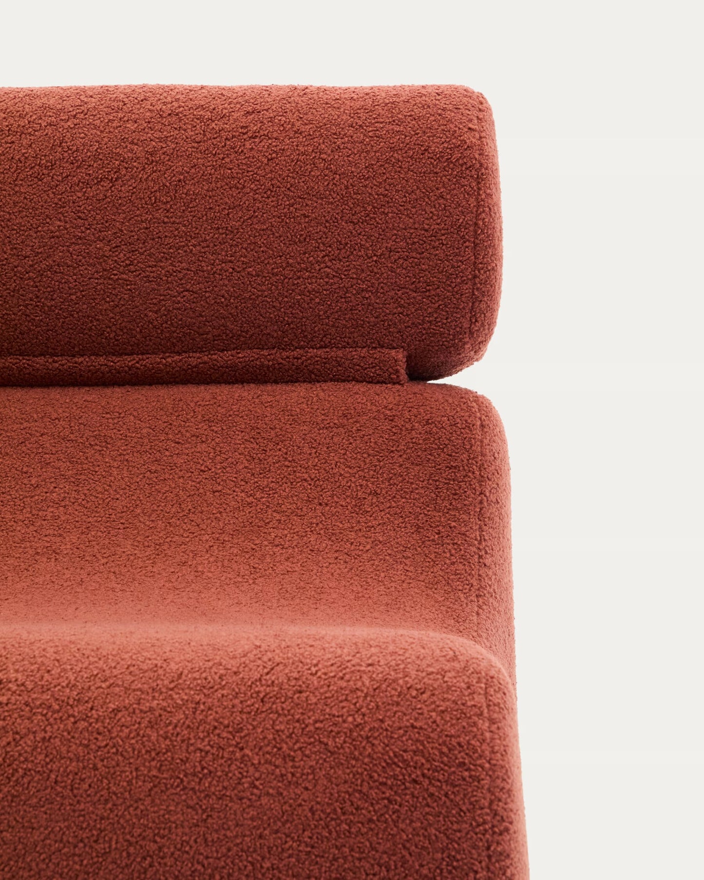Kave Home Club fauteuil bouclé Terracotta