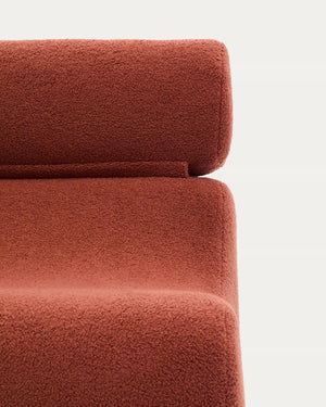 Kave Home Club fauteuil bouclé Terracotta
