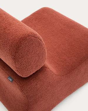 Kave Home Club fauteuil bouclé Terracotta