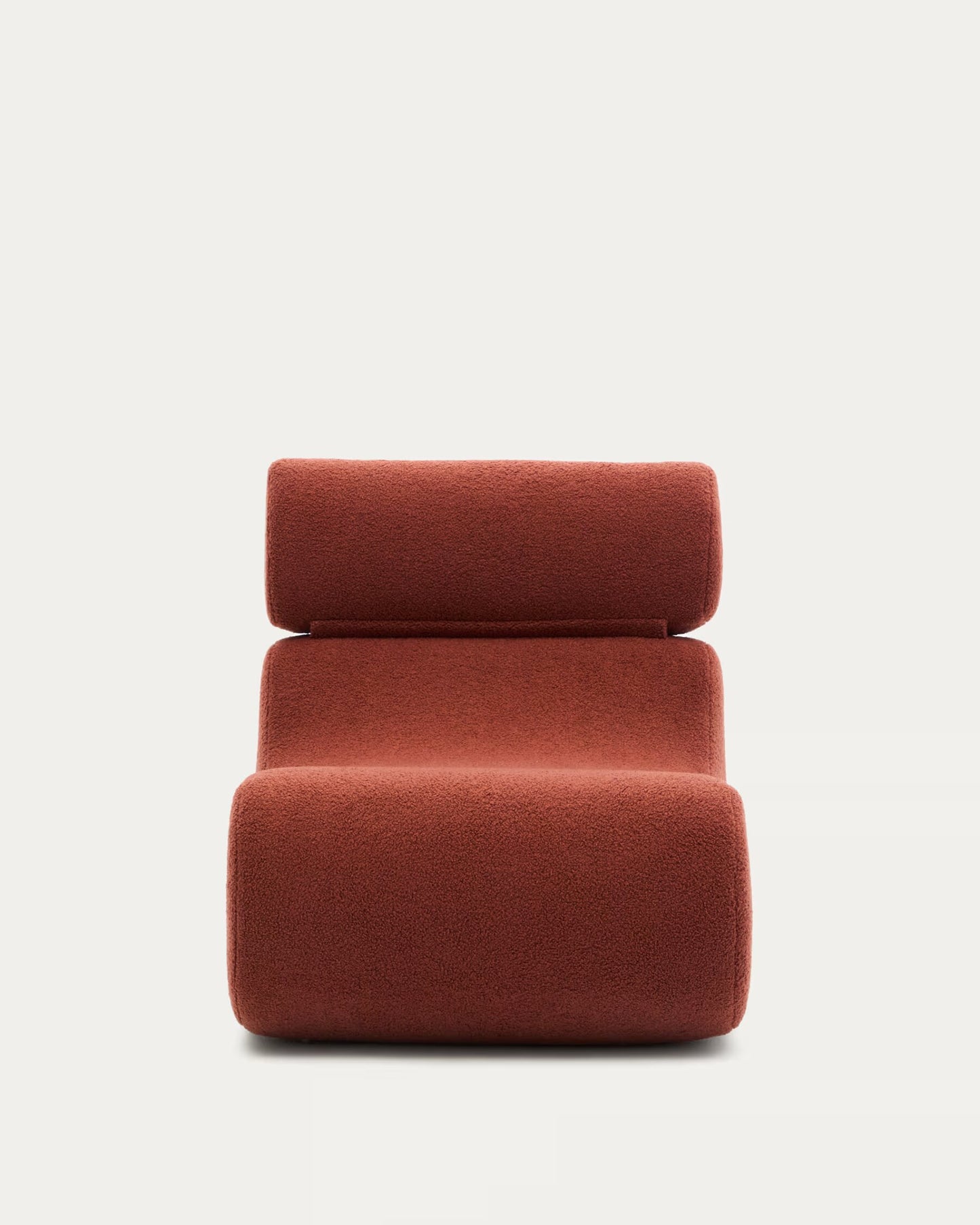 Kave Home Club fauteuil bouclé Terracotta