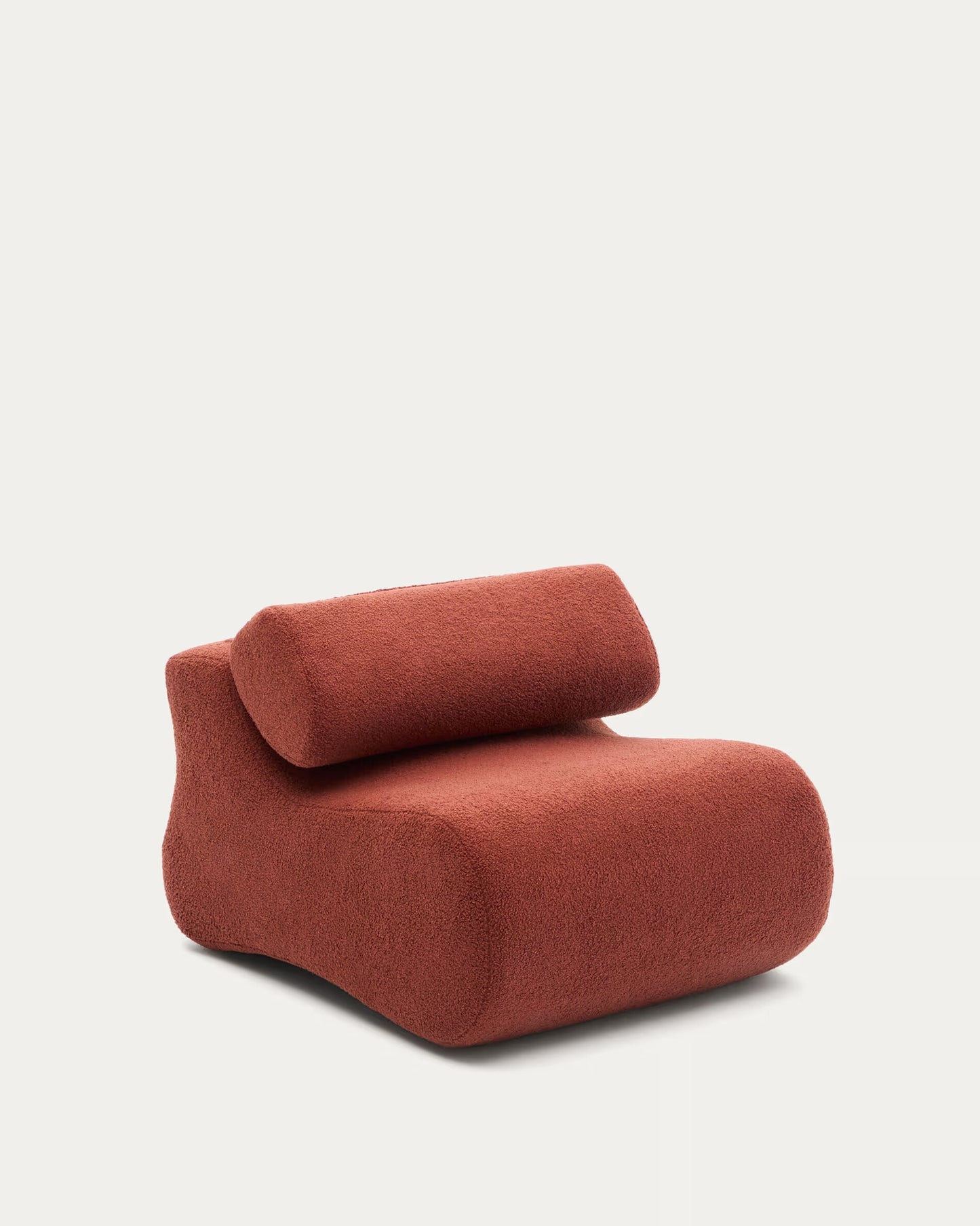Kave Home Club fauteuil bouclé Terracotta