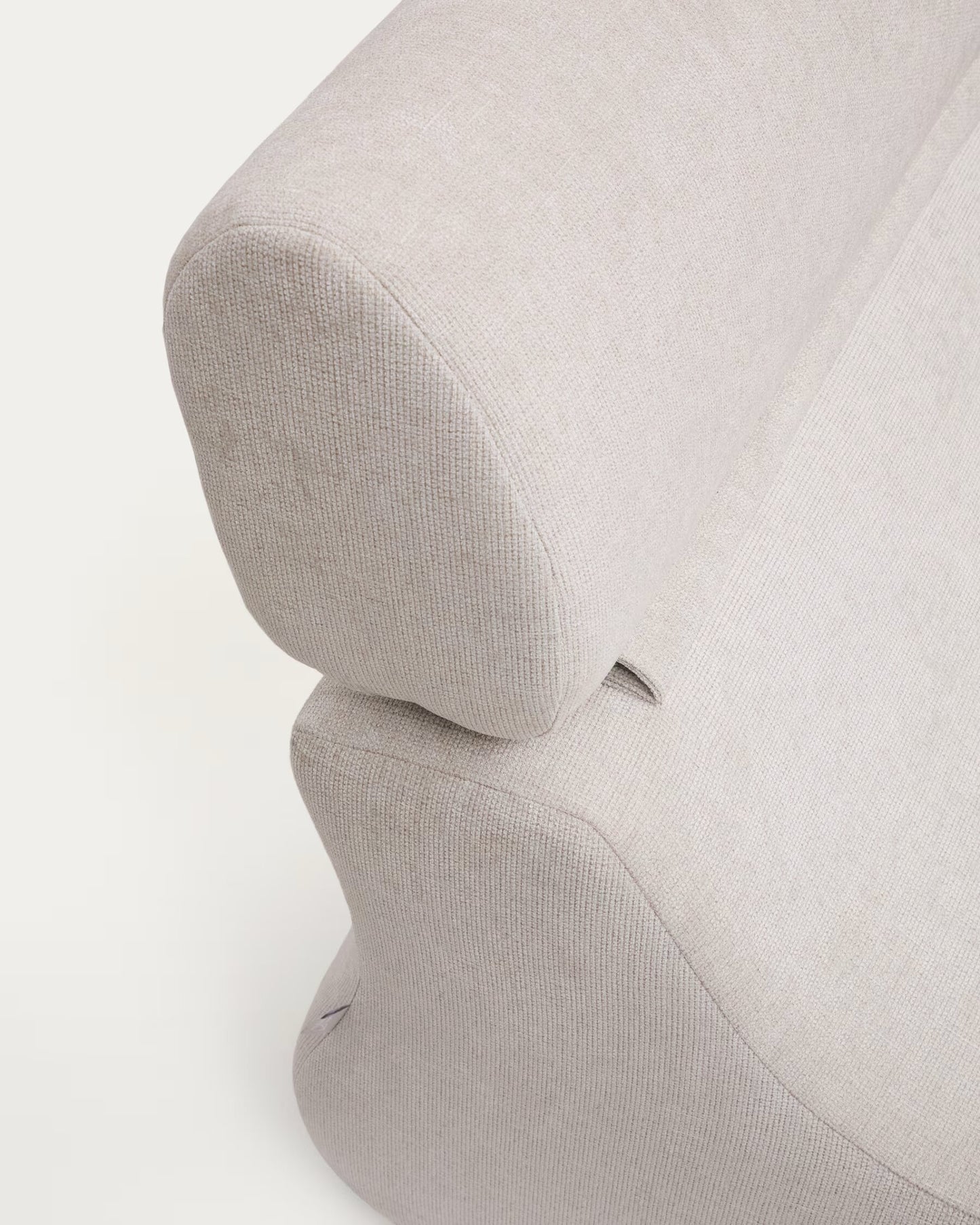 Kave Home Club fauteuil chenille Beige