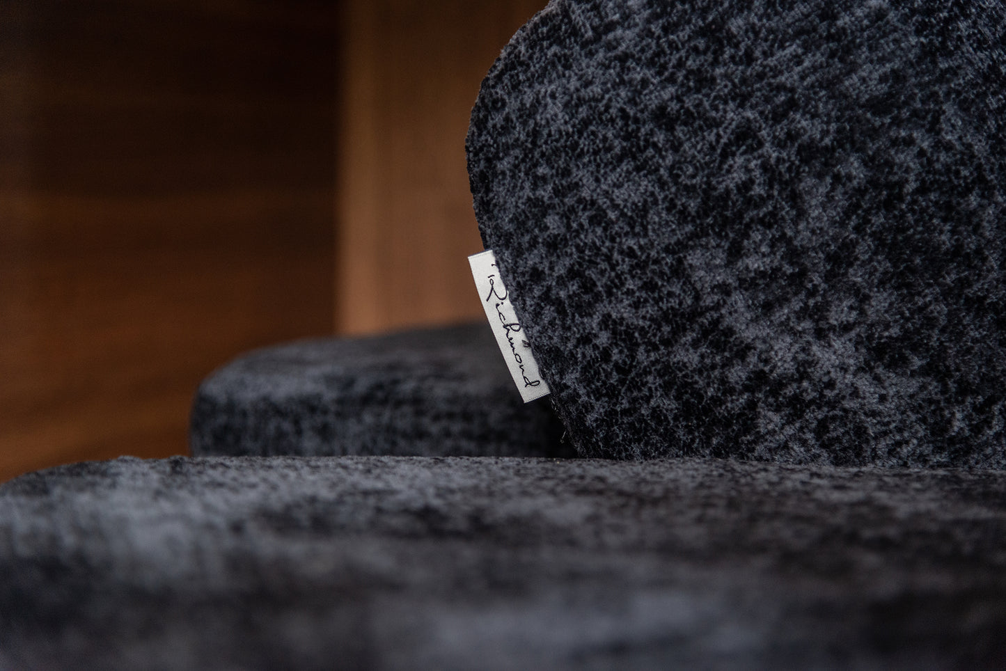 Richmond Savoy barkruk H82 chenille Black