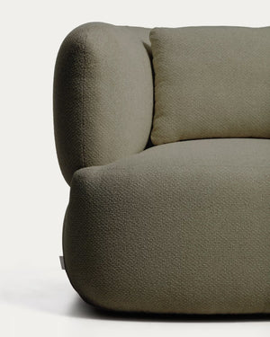 Kave Home Martina fauteuil met kussen chenille Groen