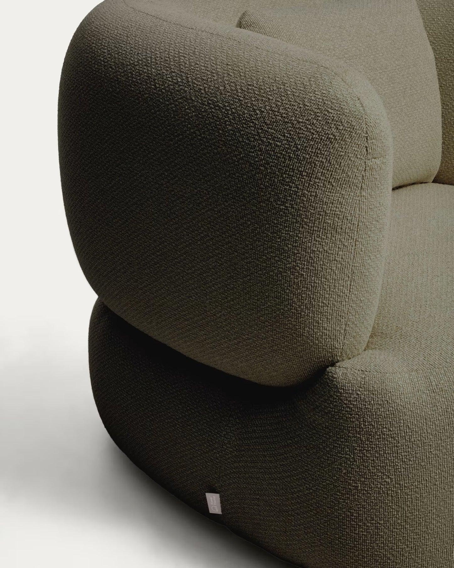 Kave Home Martina fauteuil met kussen chenille Groen