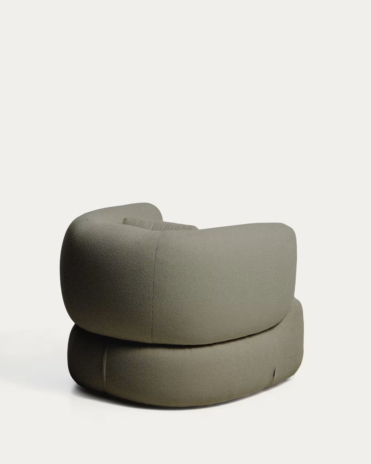 Kave Home Martina fauteuil met kussen chenille Groen