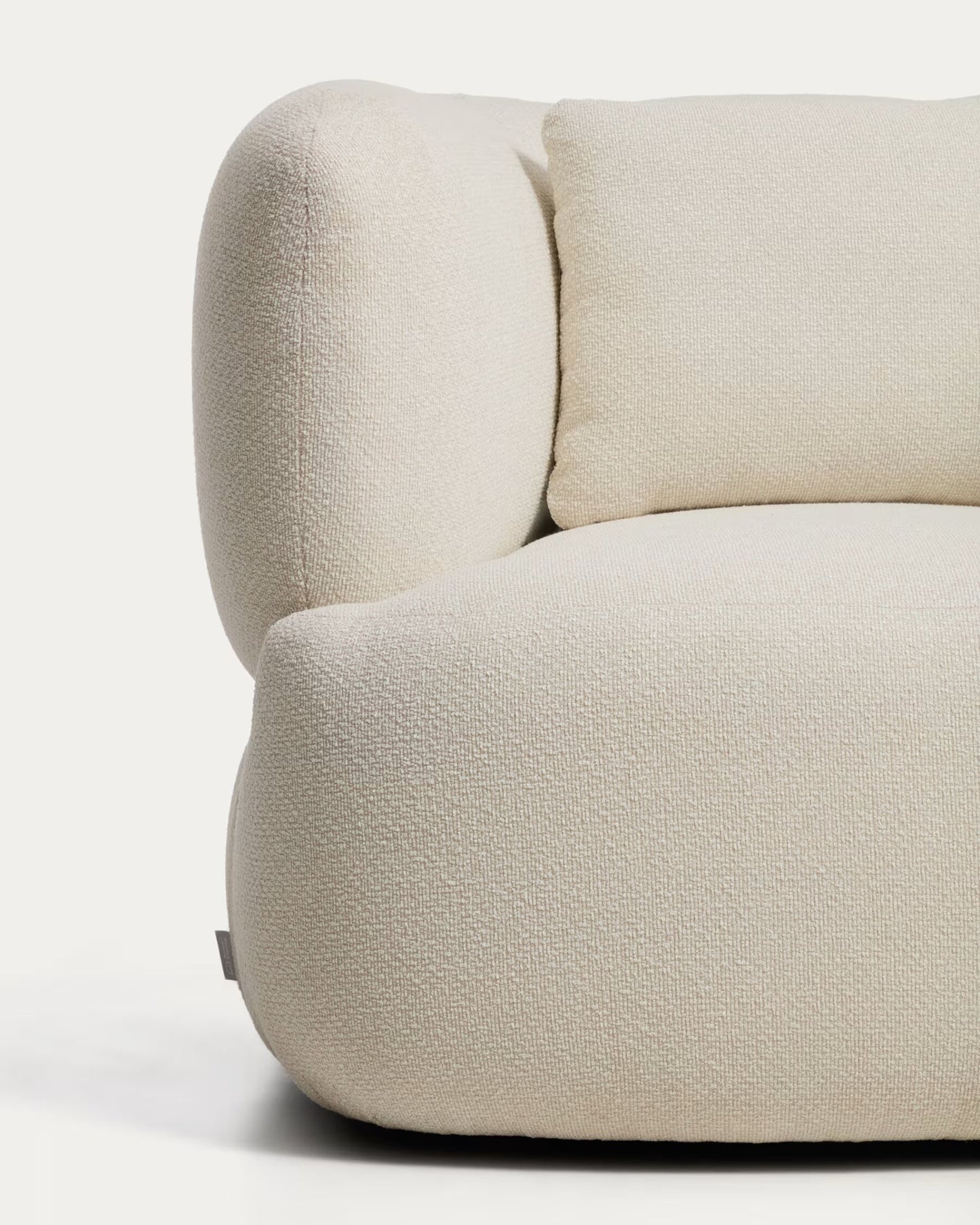 Kave Home Martina fauteuil met kussen chenille Ecru