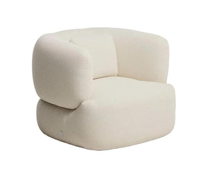 Kave Home Martina fauteuil met kussen chenille Ecru