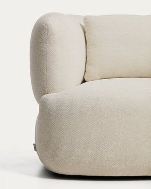 Kave Home Martina fauteuil draaibaar met kussen bouclé Ecru