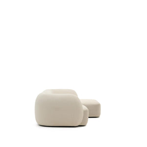 Kave Home Martina 3-zits bank Chaise Longue links Ecru