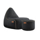 SACKit Cobana zitzak en poef Black